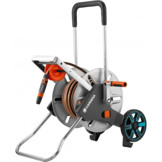 Тележка для шланга металлическая GARDENA CLEVERROLL M с шлангом Classic 30 м (13 мм (1/2